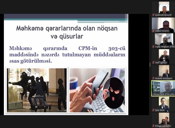 Dövlət ittihamçıları üçün “Vahid məhkəmə təcrübəsi” mövzusu üzrə kurs 2021